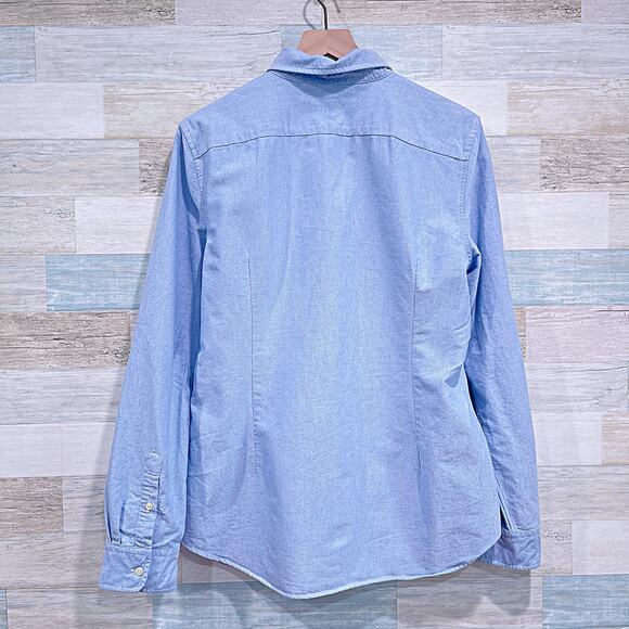 RALPH LAUREN Custom Fit Oxford Shirt Blue Button Down Preppy Casual Mens XL - Picture 3 of 6